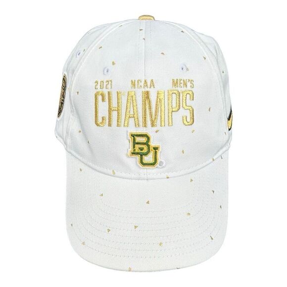 Nike Baylor University 2021 NCAA Men's Basketball Champions Hat White - Picture 1 of 5